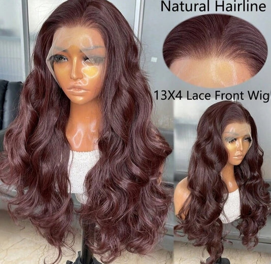 Reddish Brown Synthetic Lace Front Wig
