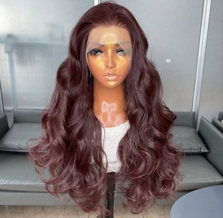 Reddish Brown Synthetic Lace Front Wig