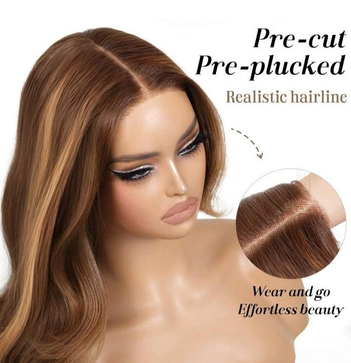 Natural Honey Gold Lace Front Wig