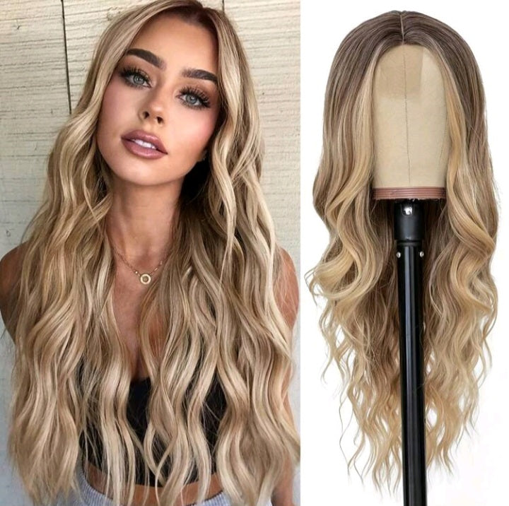 Brown Mixed Blonde Loose Wavy Wig