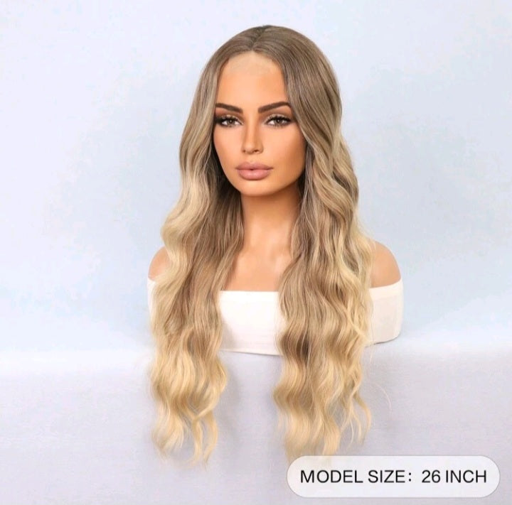 Brown Mixed Blonde Loose Wavy Wig