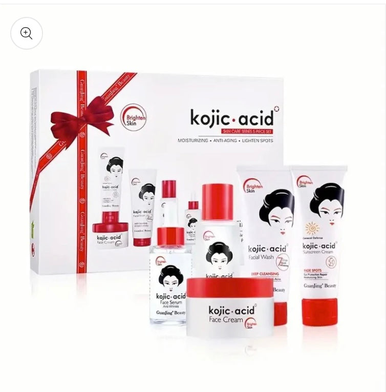 GuanJing Beauty Kojic Acid Skin Care Series 5 Piece Set